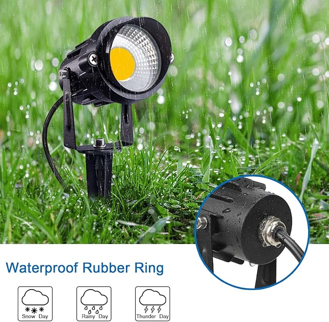 SUNVIE 120V Spot Lights Outdoor LED Landscape Lighting 12W AC Spotlights - Image 4