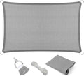 Eden's Decor Straight Flat-Edged Sun Shade Sail Rectangular 4' x 13' Grey by EdensDecorInc