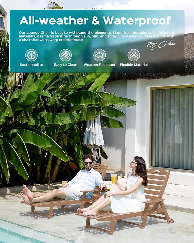 Ciokea Lounge Chair Outdoor, Oversized Chaise Lounge Chair - Image 8