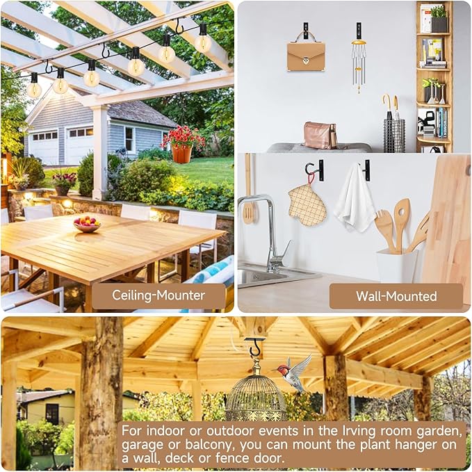 Ceiling Hooks for Hanging Plant, Hanger for Indoor and Outdoor Plant Pots Holder - Image 4