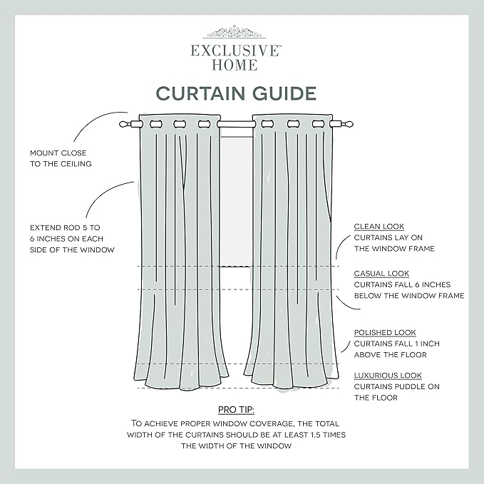Exclusive Home Canopy Stripe Indoor/Outdoor Grommet Top Curtain Panel, Teal / - Image 8