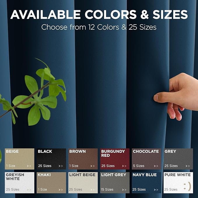 Joydeco Blackout Patio Sliding Door Curtains 72 Inches Long, Grommet Privacy - Image 9