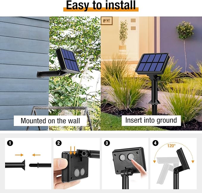 btfarm 2 Pack Solar String Lights Outdoor - Image 7