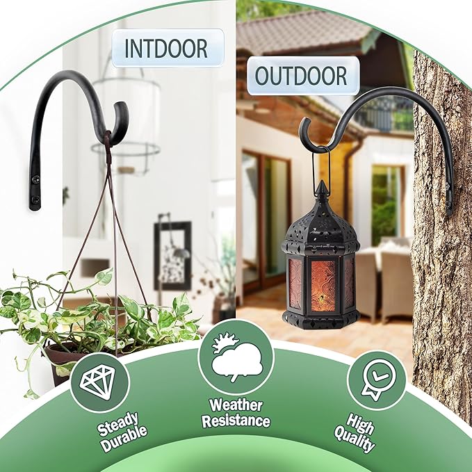 Qiang Ni Hanging Plant Bracket Hooks: 6 Inch Wall Plant Hook Planters and Decor - Image 5