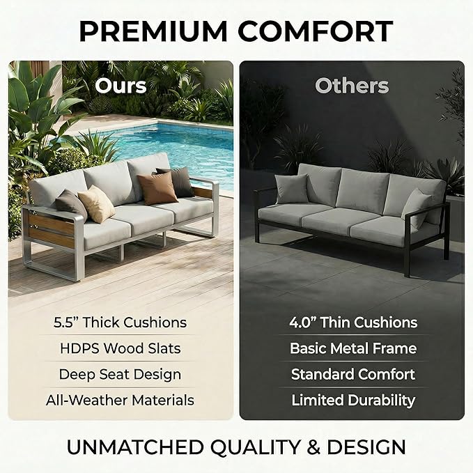 ZANDOR Outdoor Aluminum Patio Furniture - Image 4