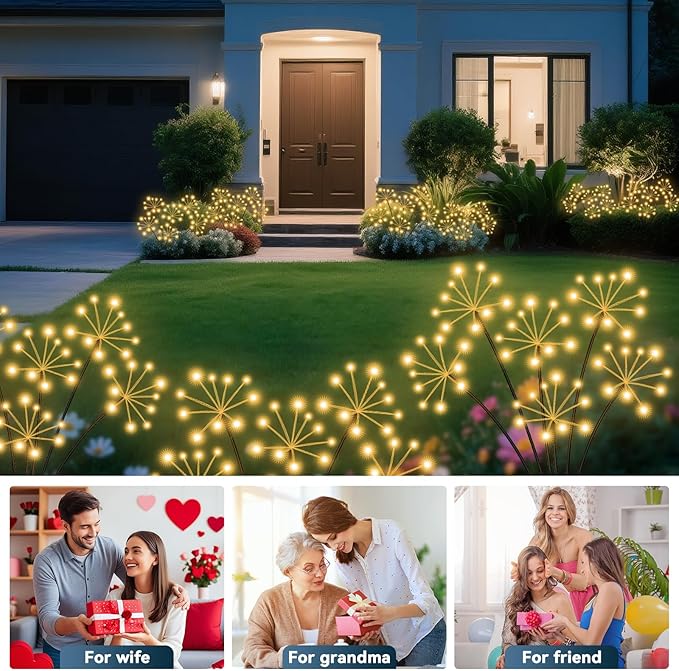 Solar Garden Lights 6 Pack Waterproof Swaying Starburst Light Solar Outdoor - Image 8