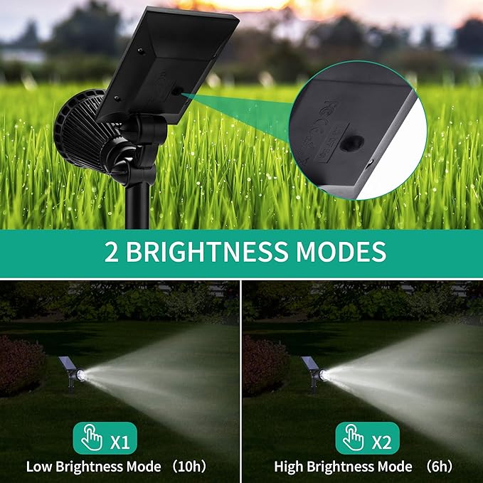Nekteck Solar Lights, 2-in-1 Solar Spot Lights Outdoor, Waterproof Solar - Image 3