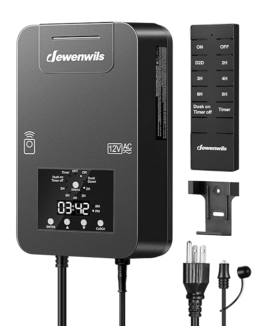 DEWENWILS 300W Low Voltage Landscape Transformer, Photocell Sensor & Timer by DEWENWILS