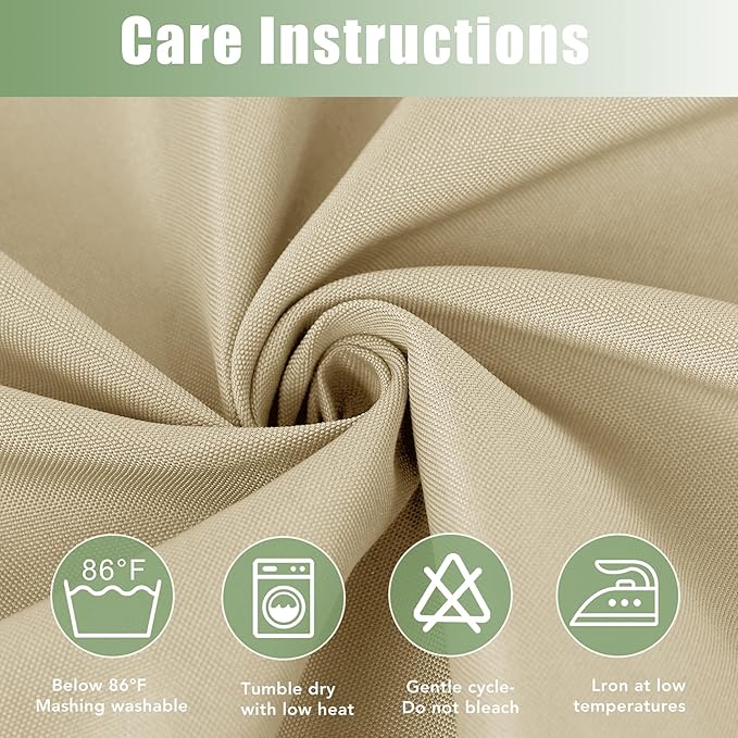 HolidayIdeas Outdoor Curtains for Patio Waterproof, 8 Panels - Image 3