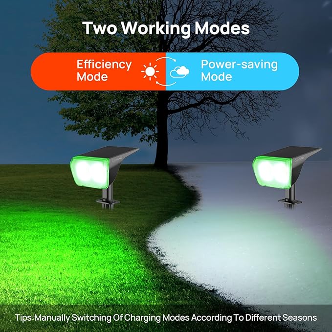 Consciot Solar Spot Lights Outdoor, Christmas Color Changing Lights Waterproof - Image 6