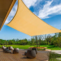 KANAGAWA Sun Shade Sail 12'x16' Sand Rectangle UV Block Canopy Awning Shelter by KANAGAWA