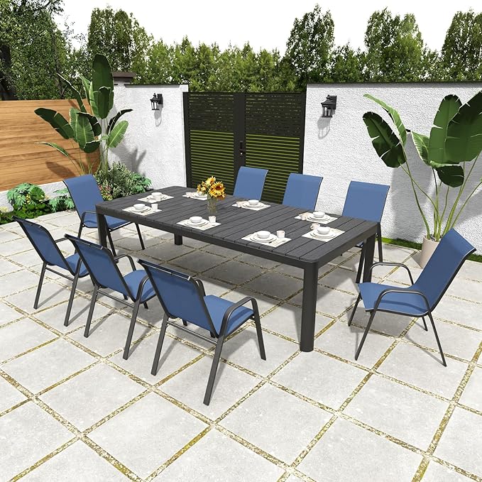 Patio Chairs Set of 6, Stackable Outdoor Dining Chairs - Image 7