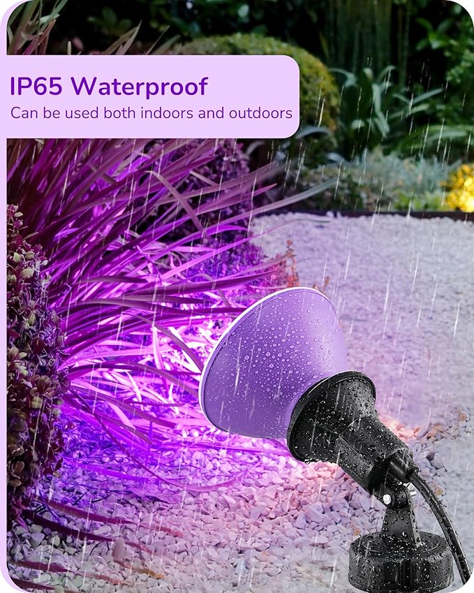 EDISHINE Christmas Decorations PAR38 Purple LED Flood Light Bulbs Outdoor - Image 5