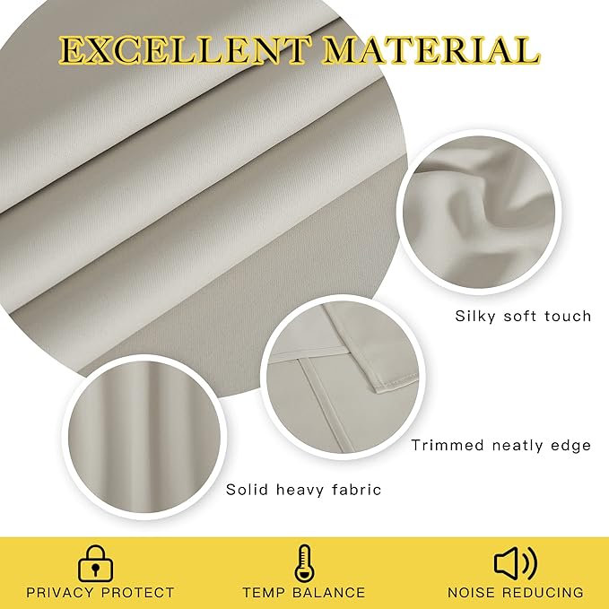 NICETOWN Extra Wide Blackout Sliding Door Curtains 108 inch Length - Image 4