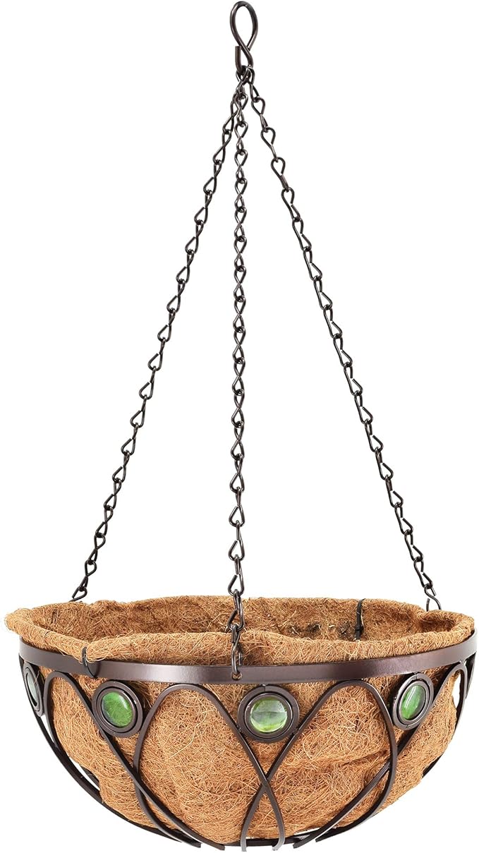 Arcadia Emerald Series Round Hanging Basket Planters - Image 2