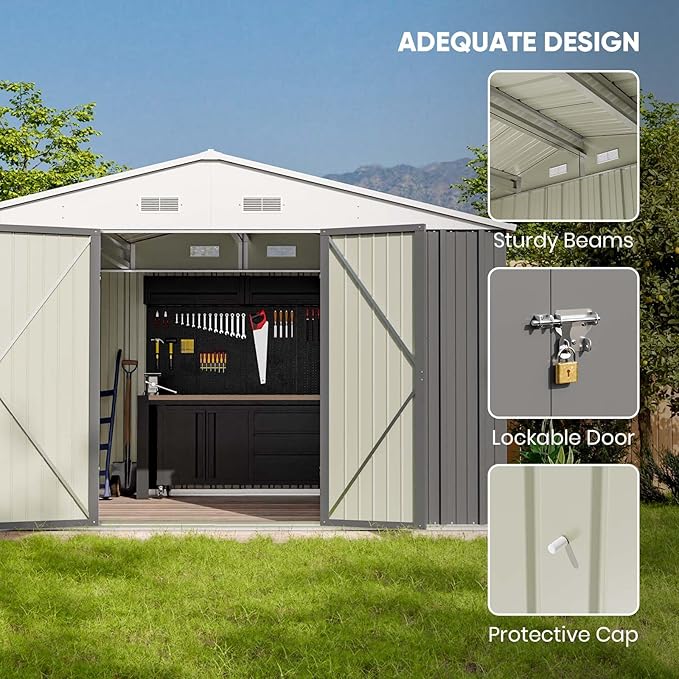 Patiowell 10 x 8 FT Outdoor Storage Shed - Image 5