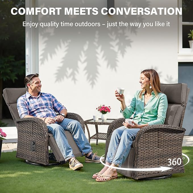 Belord 5 Piece Wicker Patio Furniture Set - Image 3