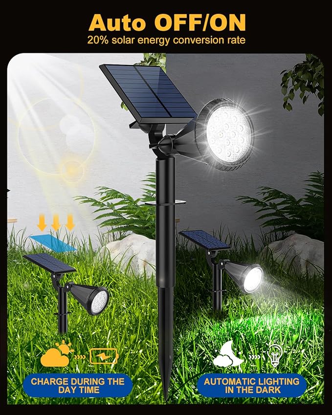 Solar Spot Lights Outdoor, 8 Pack Outdoor Solar Lights - Image 3
