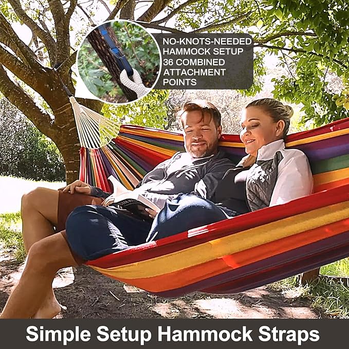Brazilian Double Hammock with Tree Straps, Extra Large 240x160cm, 2 Persons - Image 4