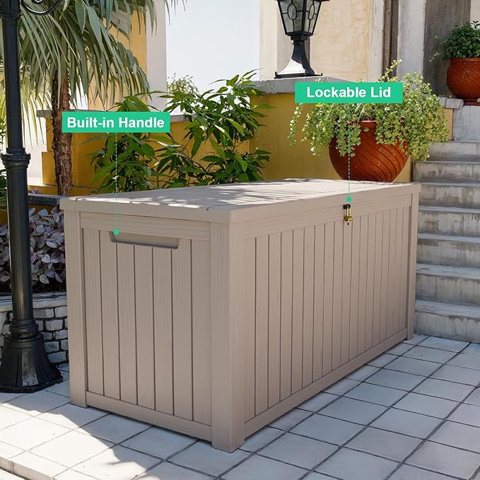 200 Gallon Outdoor Deck Box, Lockable Waterproof Outdoor Storage Boxes - Image 6