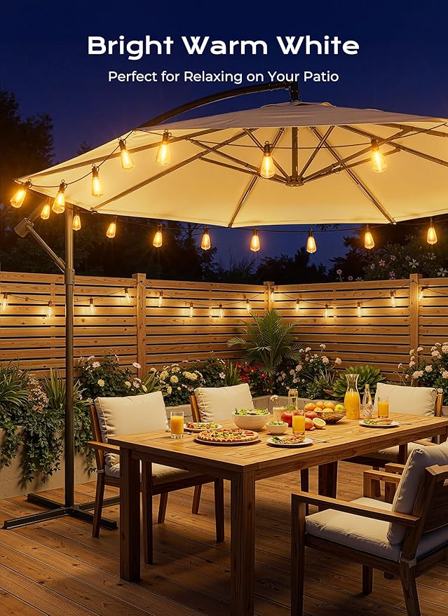 Brightown 76FT Solar String Lights Outdoor Waterproof, Patio Lights - Image 2