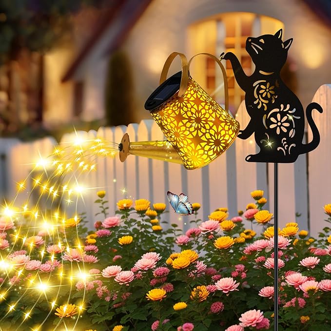 Solar Lights Outdoor Decorative, Watering Can - Image 2