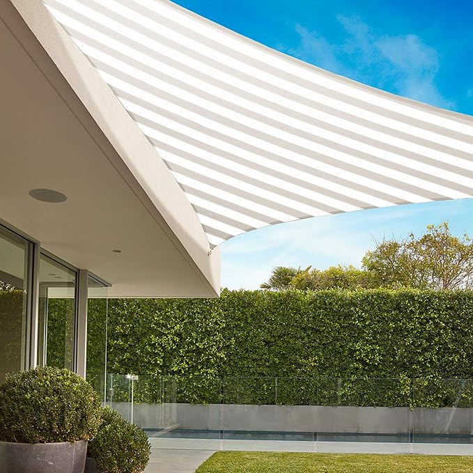 E&K Sunrise 25' x 25' x 25' Sun Shade Sail Triangle Canopy Shade Cover UV Block - Image 8