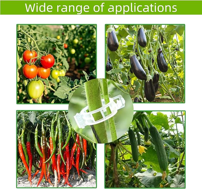 200 Pcs Plant Support Clips, Plastic Clips - Image 8