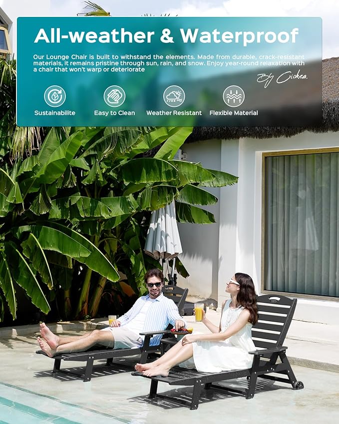 Ciokea Lounge Chair Outdoor, Oversized Chaise Lounge Chair - Image 8