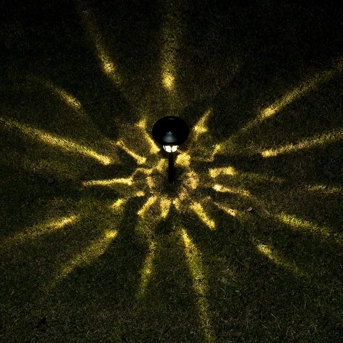 GIGALUMI 6 Pack Solar Pathway Lights Outdoor, Metal Glass & ABS Solar Landscape - Image 4