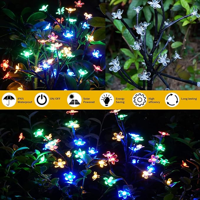 Solar Garden Lights Outdoor, Solar Lights Outdoor Decorative Waterproof - Image 5
