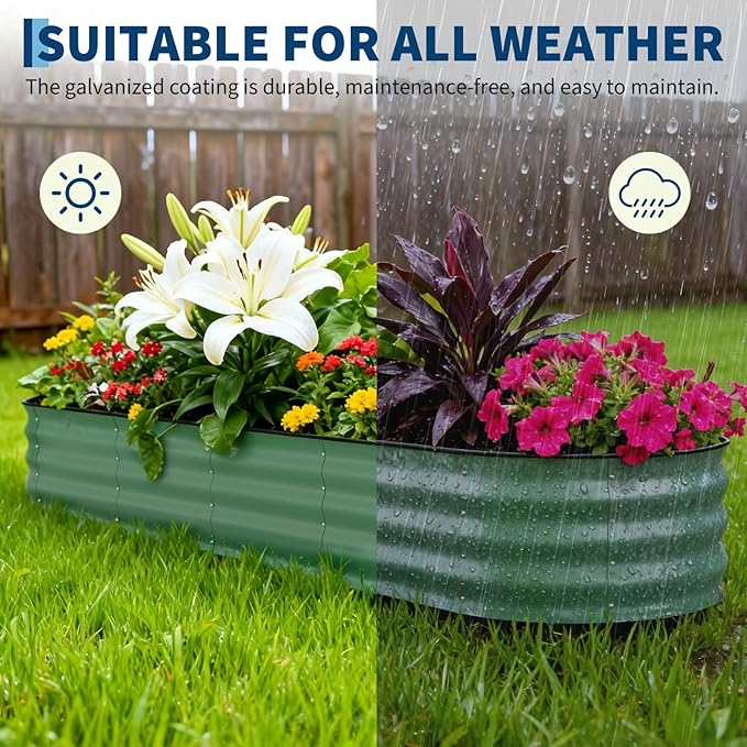 Garvee 2 Pack Galvanized Raised Garden Beds - Image 6
