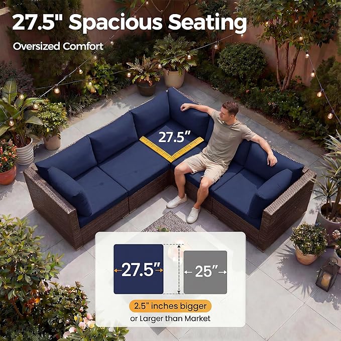NICESOUL 10 Piece Outdoor Couch Set - Image 6