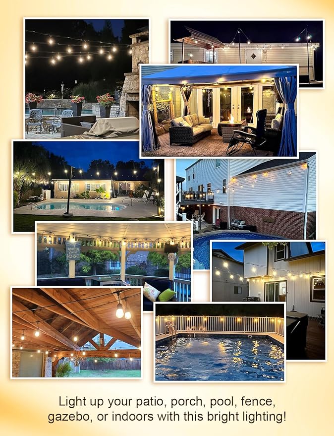 XMCOSY+ 120FT Outdoor String Lights Waterproof - Image 6
