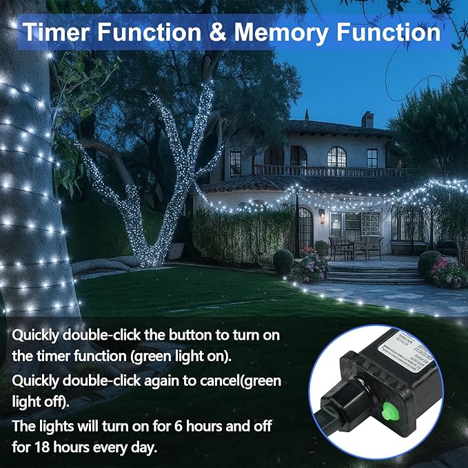Extra-Long String Lights Outdoor Indoor, 800 LED Upgraded Super Bright - Image 5