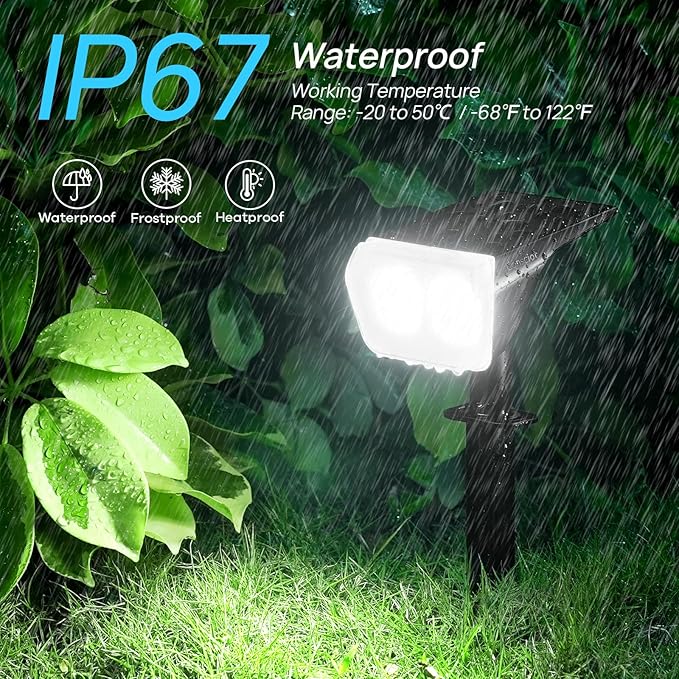 Consciot Solar Spot Lights Outdoor Waterproof, 24 LED Dusk-to-Dawn Solar - Image 6
