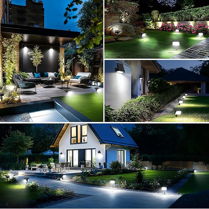 Solar Spot Lights Outdoor with 60 LED & Auto On/Off, 4 Pack Solar Lights - Image 8
