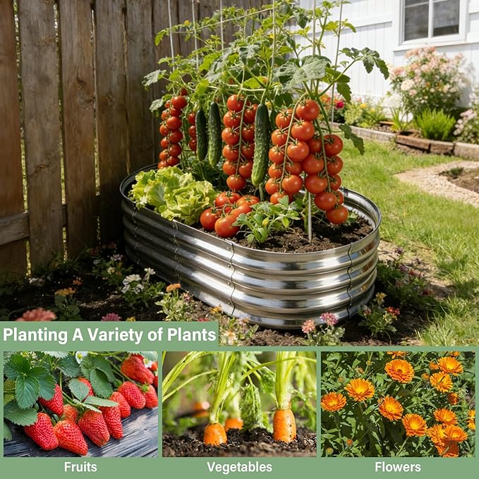TATAANTY Galvanized Raised Garden Bed Kit, Rust-Resistant Planter Garden Boxes - Image 6