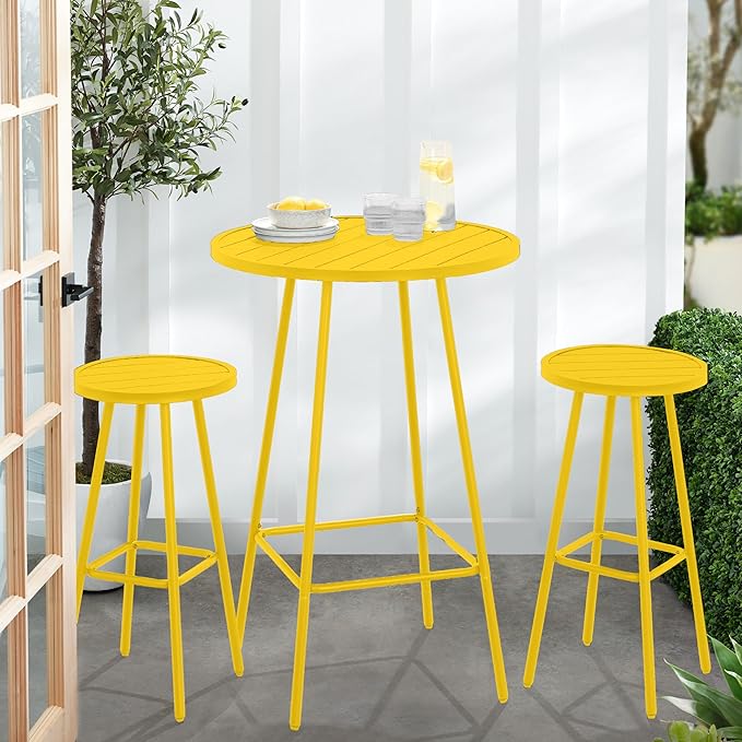 Best Choice Products 3-Piece Patio Dining Set, Bar Height, Outdoor Bistro Set - Image 7