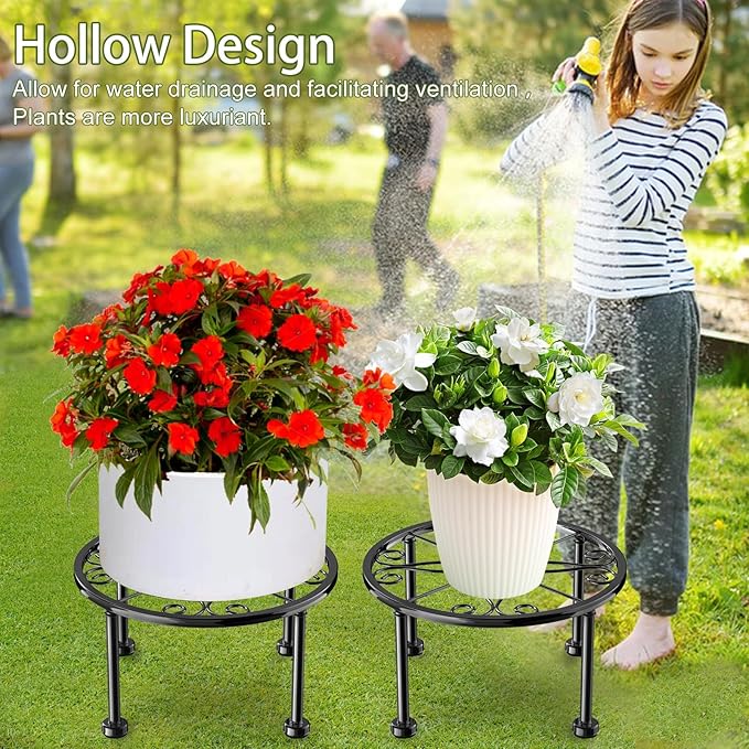 Garden Gifts Plant Lovers Gifts Black Metal Plant Stand - Image 5