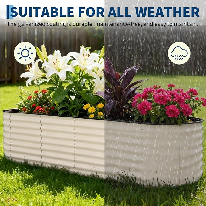 Garvee Galvanized Raised Garden Bed Outdoor, Rust-Resistant Raised Garden Beds - Image 8