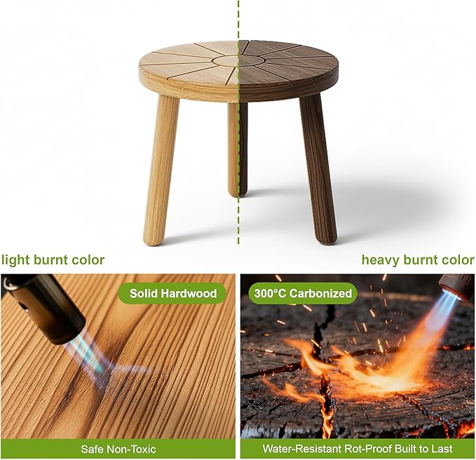 Delma Wood Plant Stands Indoor, Mid-Century Modern Plant Stool, Tall Plant Stand - Image 7