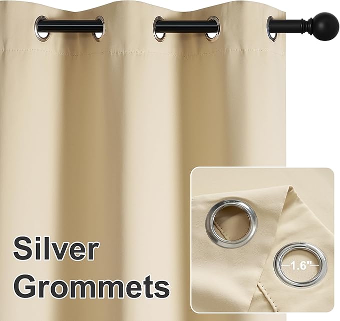 RYB HOME Outdoor Curtains for Patio Waterproof Block Sunlight Thermal Insulated - Image 4