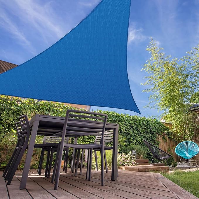 E&K Sunrise 10' x 10' x 10' Sun Shade Sail Triangle Canopy Shade Cover UV Block - Image 7