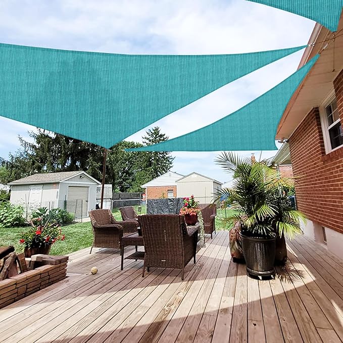 Patio Paradise 8' x 8' x 8' Sun Shade Sail Triangle Canopy Shade Cloth Fabric by Patio