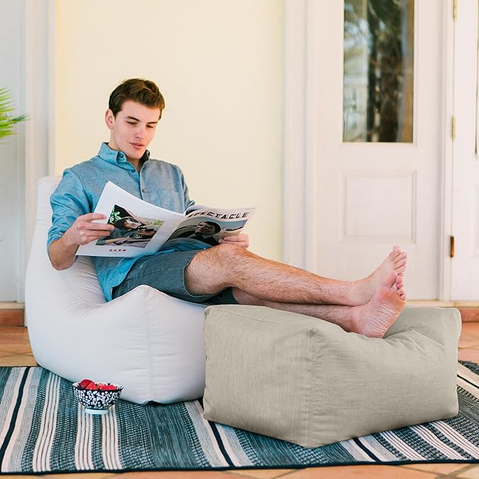 Jaxx Leon Outdoor Bean Bag Ottoman - Image 5