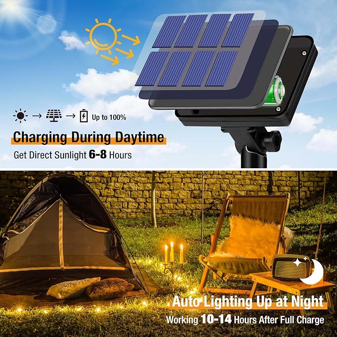 btfarm 4 Pack Solar String Lights Outdoor - Image 4