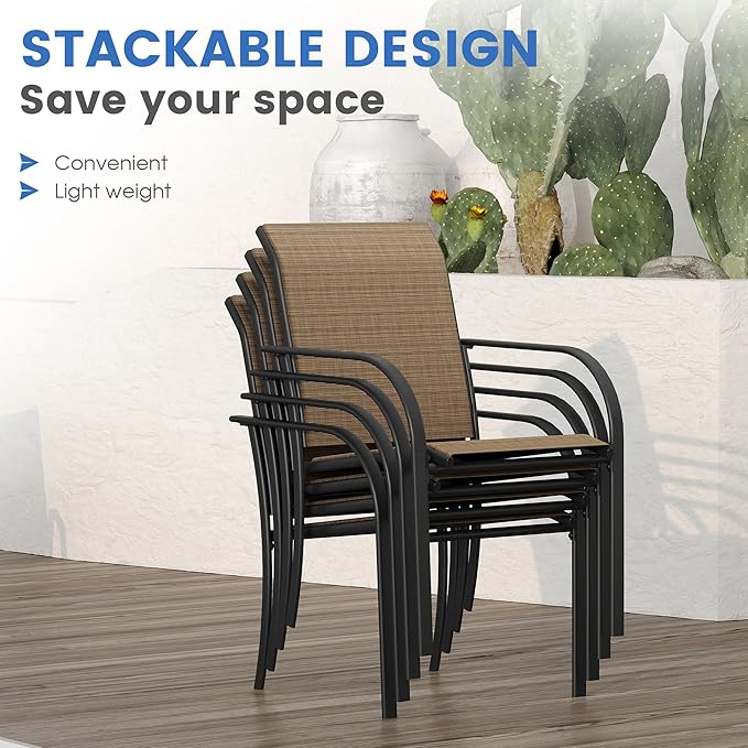 VICLLAX Patio Dining Set for 8, Outdoor Furniture Set Includes 53" Round Patio - Image 6