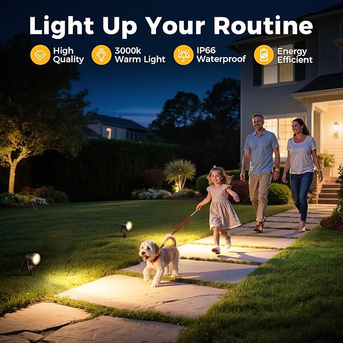 L LOHAS LED Outdoor Landscape Lighting, Auto On/Off 3000K Low Voltage Landscape - Image 6