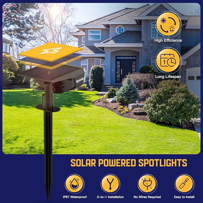 Kyosho Color Changing Solar Outdoor Lights, 9 Lighting Modes Halloween - Image 4